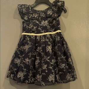 Janie and Jack navy and gold party dress